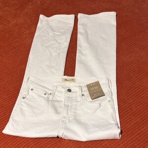 Madewell Mid Rise Kick Out Jeans In White | Sz 25